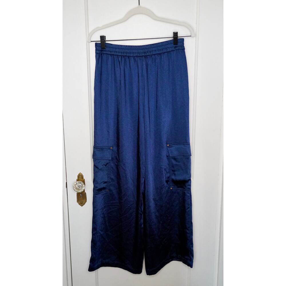 Michael Kors Satin Cargo Pants • Designer Luxe Utility Chic Sz S - Picture 7 of 9